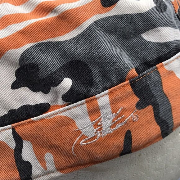 Chase Authentics Head Wrap Skull Cap Bandana Orange Black Camo #20 Tony Stewart - Picture 7 of 10